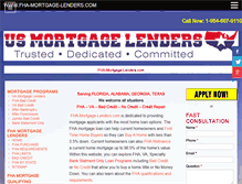 Tablet Screenshot of fha-mortgage-lenders.com